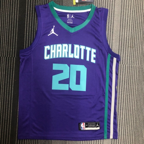 NBA Charlotte Hornets Purple #20 Jersey-311