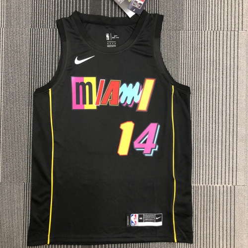 2022 City Version NBA Miami Heat Black #14 Jersey-311