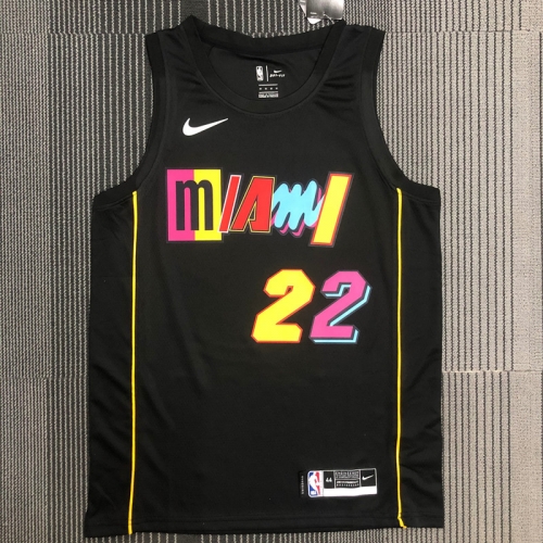 2022 City Version NBA Miami Heat Black #22 Jersey-311