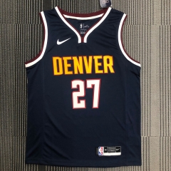 2020-2021 NBA Denver Nuggets Black V Collar #27 Jersey-311