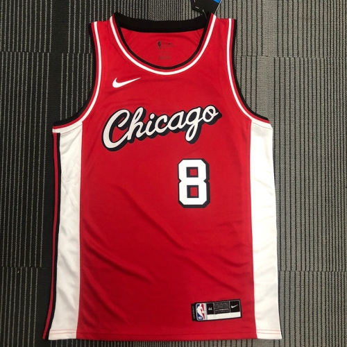 2022 City Version NBA Chicago Bull Red #8 Jersey-311