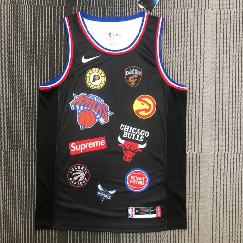 Jointed Version Suprem X Nik NBA Black Basketball #94 Jersey-311