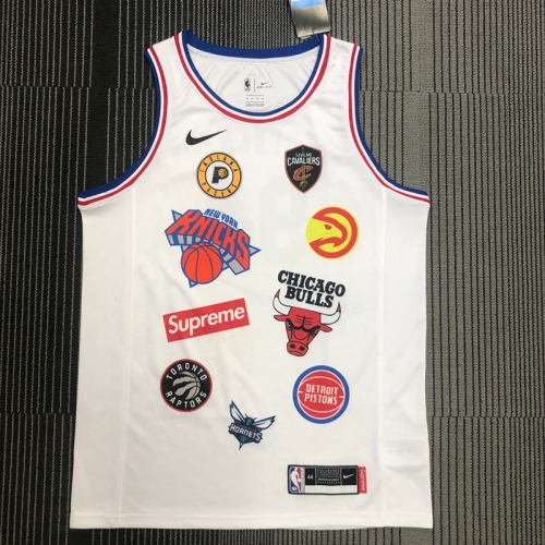 Jointed Version Suprem X Nik NBA White Basketball #94 Jersey-311