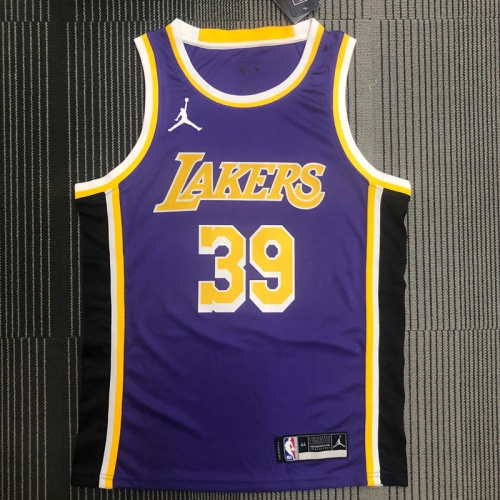 Feiren Version Los Angeles Lakets Purple Round Collar #39 NBA Jersey-311