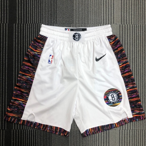 NBA Brooklyn Nets White Shorts-311