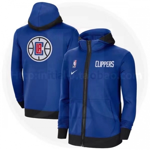 NBA  Los Angeles Clippers Blue Soccer Jacket Top With Hat-311