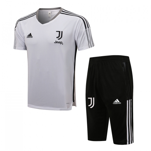 2021/2022 Juventus FC White Short-Sleeve Thailand Soccer Tracksuit Uniform-815
