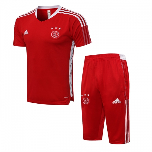 2021-22 Ajax Red Shorts -Sleeve Thailand Tracksuit Uniform-815