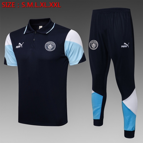 2021-2022 Manchester City Black Thailand Polo Uniform-815