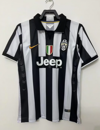 14-15 Retro Version Juventus Home Black & White Thailand Soccer Jersey AAA-311