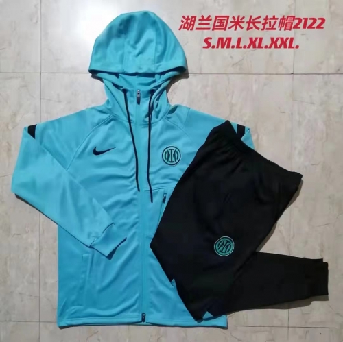 2021-2022 Inter Milan Blue Thailand Soccer Jacket Uniform With Hat-815