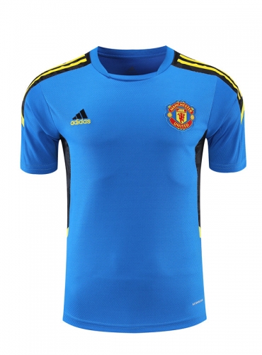 2021/2022 Manchester United Blue Training Thailand Soccer Jersey-418