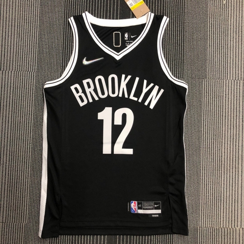 75th Anniversary Brooklyn Nets Black #12 NBA Jersey-311