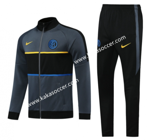 2020-2021 Inter Milan Gray Thailand Soccer Jacket Uniform-411