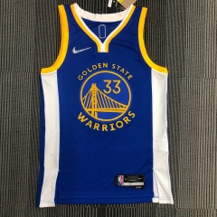 75th Commemorative Edition Golden State Warriors Blue #33 Jersey-311