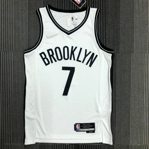 75th Anniversary Brooklyn Nets White #7 NBA Jersey-311