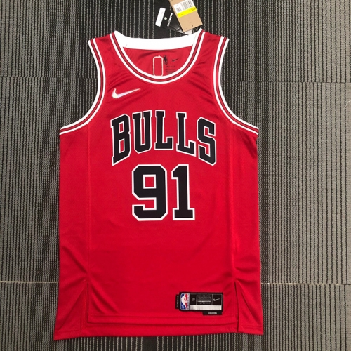 75th Commemorative Edition Chicago Bull Red #91 Jersey-311