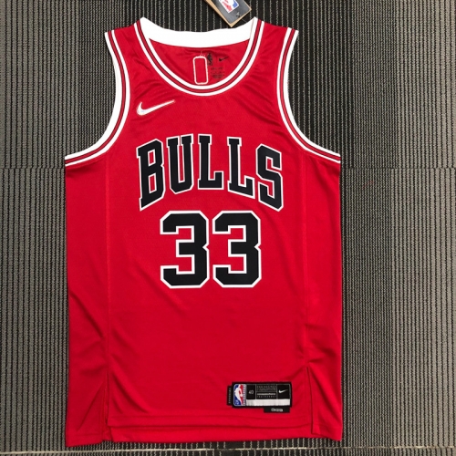 75th Commemorative Edition Chicago Bull Red #33 Jersey-311