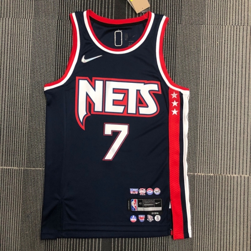 75th Anniversary Brooklyn Nets Black #7 NBA Jersey-311