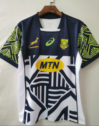 2020-2021 Training Version South Africa White Thailand Rugby Shirts-805