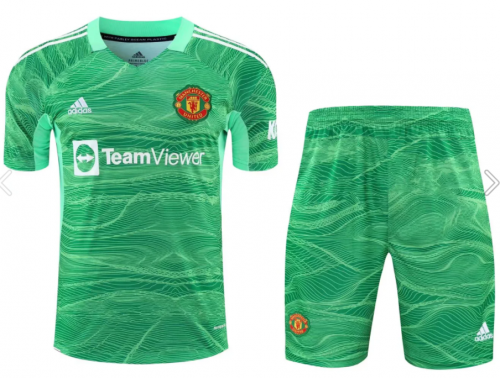 2021/2022 Manchester United Goalkeeper Green Thailand Soccer Uniform-418