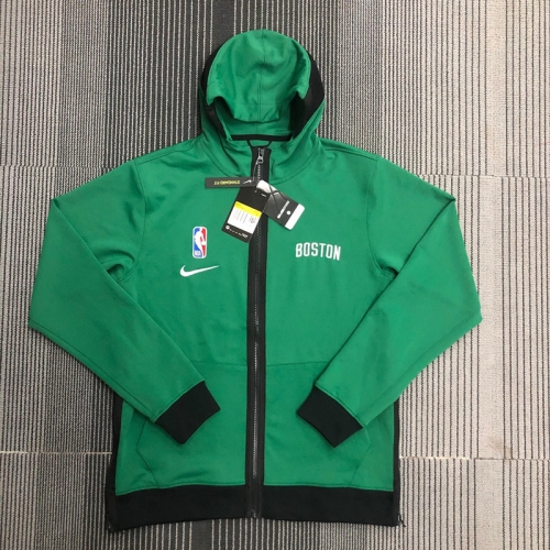 NBA Boston Celtics Green Soccer Jacket Top With Hat-311