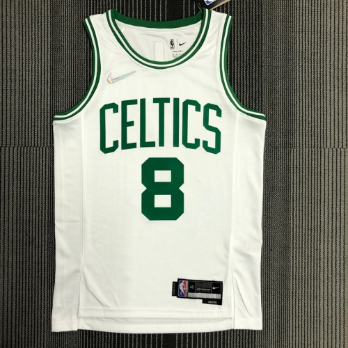 75th Retro Version Boston Celtics White #8 NBA Jersey-311