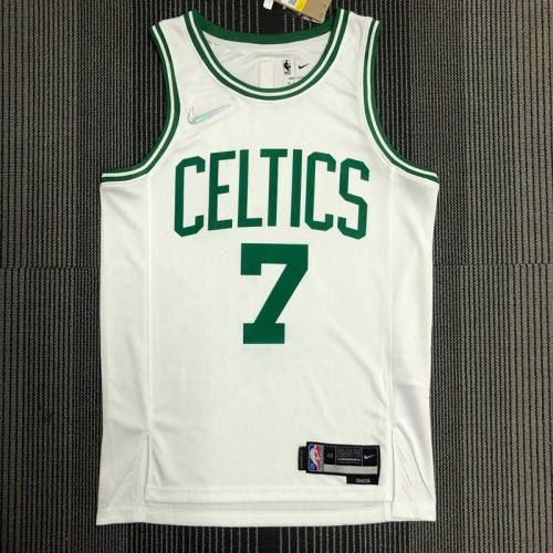 75th Retro Version Boston Celtics White #7 NBA Jersey-311