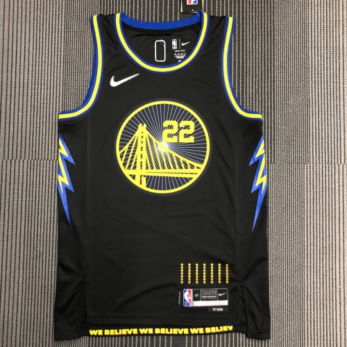 2022 City Version Golden State Warriors Black #22 Jersey-311