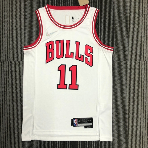 75th Commemorative Edition NBA Chicago Bull White #11 Jersey-311