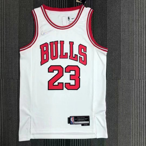 75th Commemorative Edition NBA Chicago Bull White #23 Jersey-311