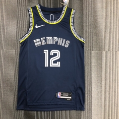 2022 Memphis Grizzlies NBA Black #12 Jersey-311