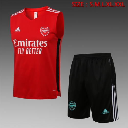 2021-2022 Arsenal Red Shorts-Sleeve Thailand Soccer Jersey Vest-815