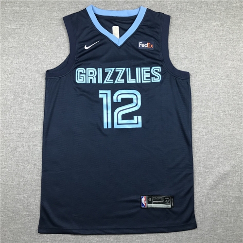 Memphis Grizzlies NBA Dark Blue #12 Jersey-311