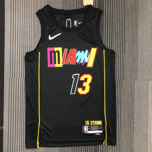 2022 City Version NBA Miami Heat Black #13 Jersey-311