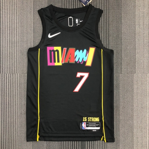 2022 City Version NBA Miami Heat Black #7 Jersey-311