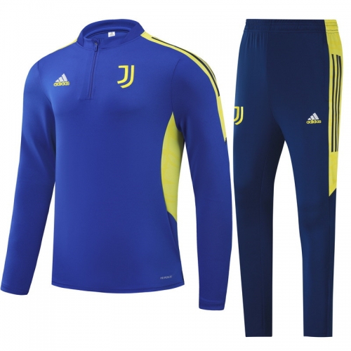 2021-22 Juventus Cai Blue Kids/Youth Tracksuit Uniform-GDP