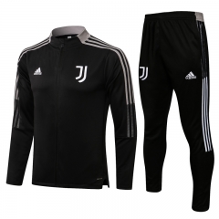 2021-22 Juventus FC Black Thailand Soccer Jacket Uniform-815