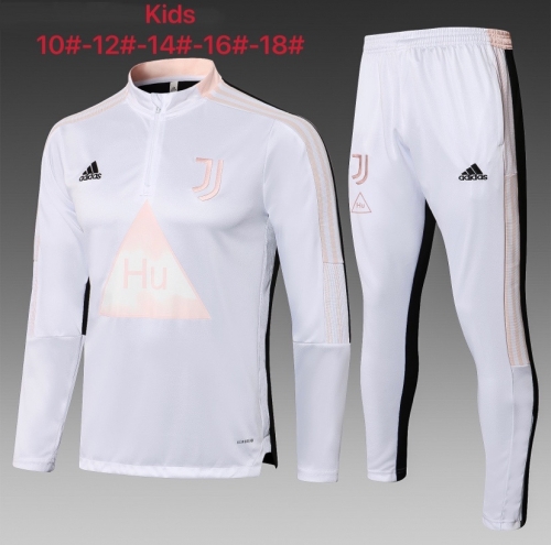 2021-22 Juventus White Kids/Youth Tracksuit Uniform-815