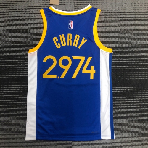 75th Commemorative Edition Golden State Warriors Blue #2974 Jersey-311