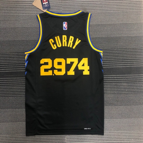 2022 City Version Golden State Warriors Black #2974 Jersey-311