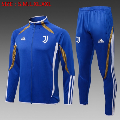 2021-22 Juventus FC Cai Blue Thailand Soccer Jacket Uniform-815