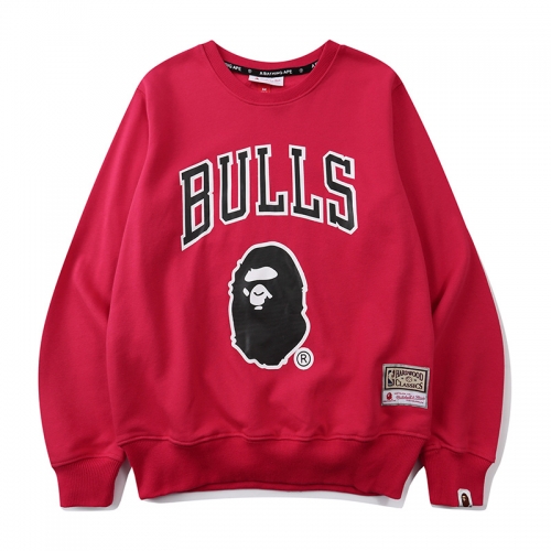 (M-3XL) Jonited Version NBA Chicago Bull  Red Tracksuit Top-CC