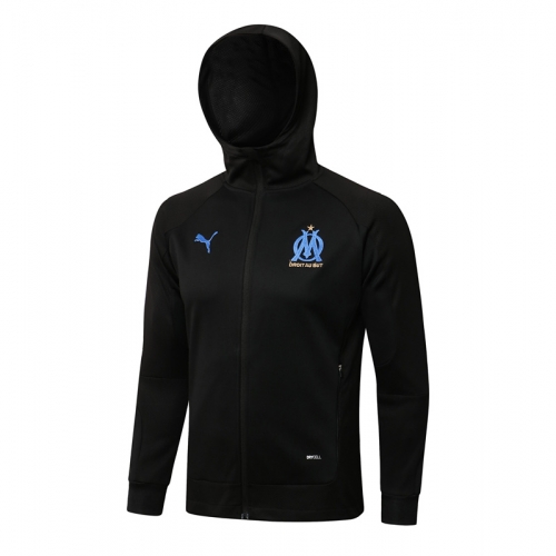 2021-22 Olympique de Marseille Black Jacket With Hat-815