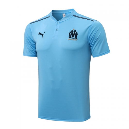 2021/22 Olympique de Marseille Blue Thailand Polo Shirts-815