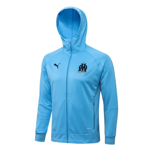 2021-22 Olympique de Marseille Blue Jacket With Hat-815