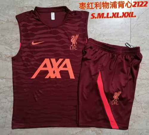 2021-2022 Liverpool Maroon Thailand Soccer Unifrom Vest-815