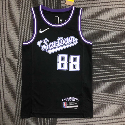 2022 City Version NBA Sacramentos Kings Black #88 Jersey-311