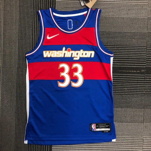 2022 Sesaon Washington Wizards Blue #33 NBA Jersey-311