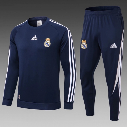 2021/2022 Real Madrid Royal Blue Thailand Tracksuit Uniform-411